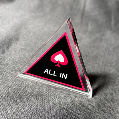 Acrylic Crystal Exquisite Poker Dealer Puck Button Code ”ALL IN" Entertainment Game Board Table Accessories