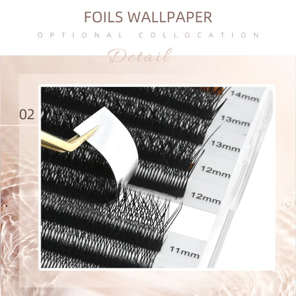 NAGARAKU Double Tips 3D W Shape False Eyelash Extensions Premade Volume Fans Autofan Lashes Bloom Mesh YY Eyelashes 6D