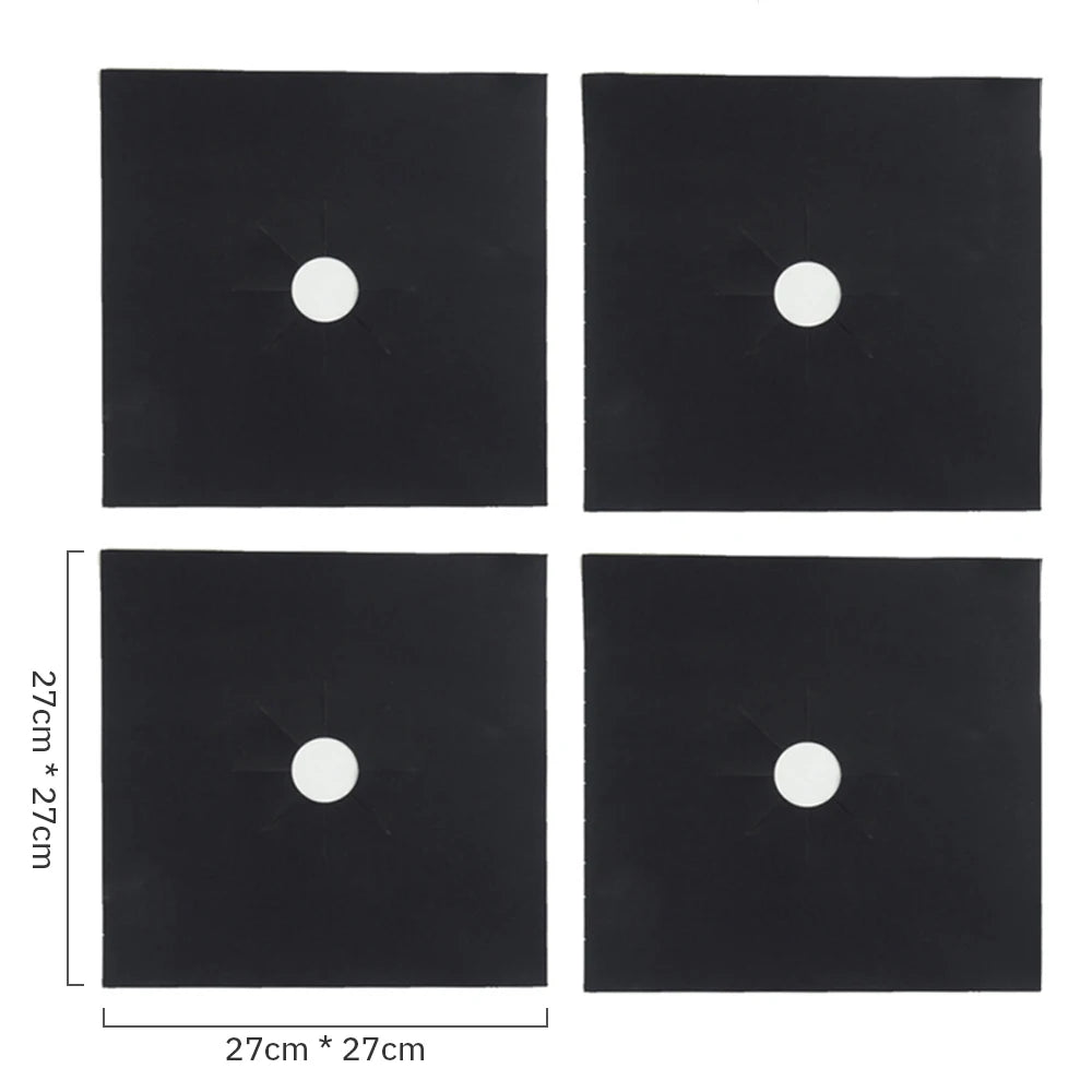 8/4/1pcs Stove Protector Cover Liner Gas Stove Protector Stove Stovetop Burner Protector Kitchen Accessories Mat Cooker 27cm