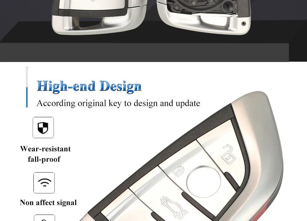 jingyuqin Car Remote Key Shell for BMW 3 5 6 8 X3 X4 X5 X7 G Series G21 G20 G31 G30 Auto Keyless FOB Case Housing Replacement 4B