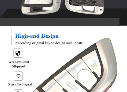 jingyuqin Car Remote Key Shell for BMW 3 5 6 8 X3 X4 X5 X7 G Series G21 G20 G31 G30 Auto Keyless FOB Case Housing Replacement 4B