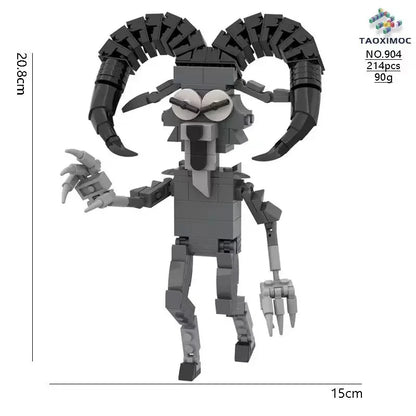 99 Nights in the Forest Toy Owl Goat Deer Monster Building Block Set Model Assembly Building Blocks Halloween Decoration Gift