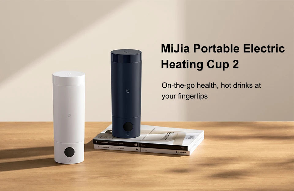 Original MIJIA Portable Electric Kettle 2 Thermos Cup Fast Water Boiler 350ml Smart Temperature Insulated Kettle Travel (CN)
