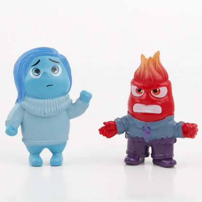 9 Pcs/Set New Inside Out 2 Action Figure Toy Sadness Joy Anger Disgust Fear Model Doll Cake Decorative Desk Ornament Kids Gift