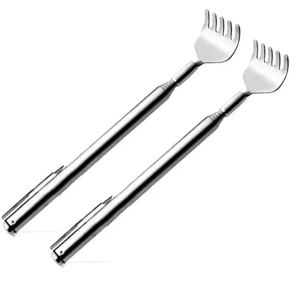 silvery Telescopic Back Scratcher,  Portable Extendable Stainless Steel  Scratchers for Men Women ，Mothers Gifts，Gifts For Men，G