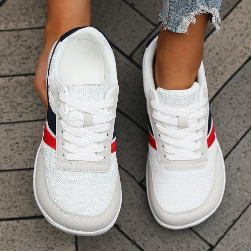 New Wide Toe Women Shoes Casual Versatile Soft Sole Wide Last Shoes Walking Sneakers Breathable Mesh Comfortable Barefoot Shoes