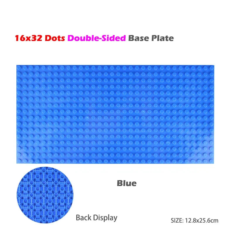 Classic Base Plates Plastic Bricks Double-sided 16*32 32X32 Dots City Blocks Baseplate DIY Parts Board Toys Kids Gift