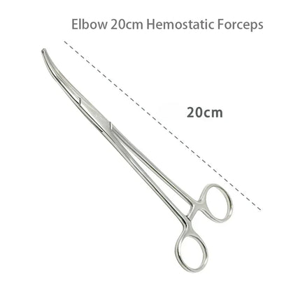 1pc Stainless Steel Hemostatic Forceps Surgical Forceps Tool Hemostat Locking Clamps Forceps Fishing Pliers Curved/Straight Tip