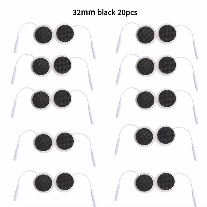 32mm Non-woven Fabric Electrode Pads Replacement For Tens EMS Nerve Muscle Stimulator Body Massager Patches