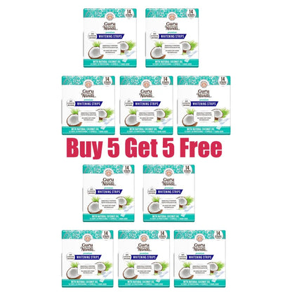 Whitening Strips, 7-day treatment (7 Packets - 2 Strips per pack)- Enamel-Safe Strips for Sensitive Teeth - Non-Slip, Dry Strip