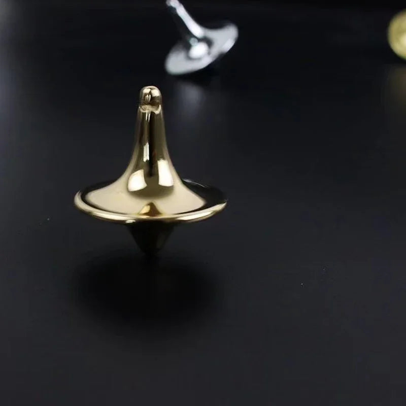 Hot Movie Totem Metal Gyro Silvery Hand Spinning Top Fingertips Small Cyclone Gyroscope Anti Stress Fidget Toys for Adult Gifts