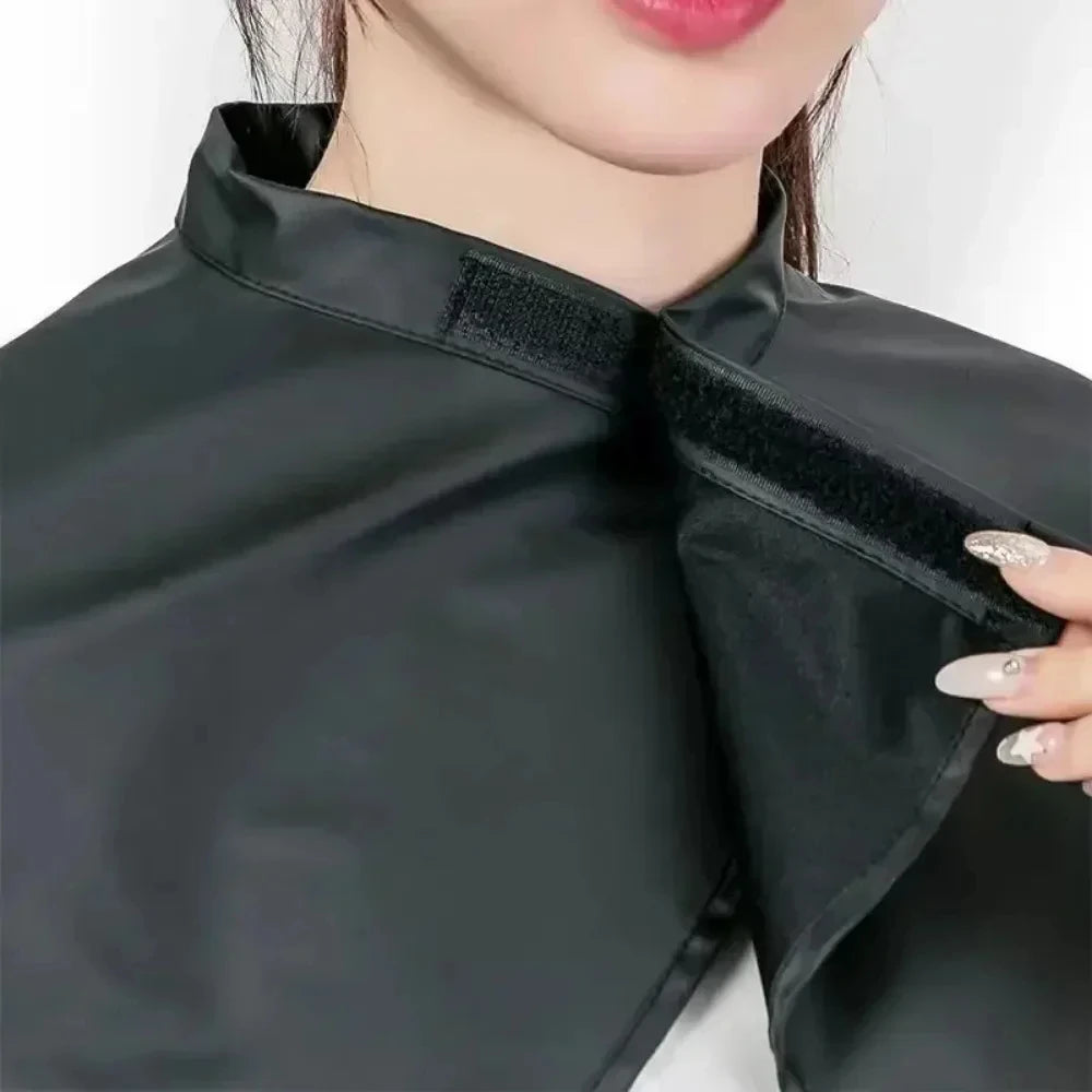 Professional Black Square Hair Cutting Cape – Hairdressing Salon Barber Gown Wrap for Hair Dye & Styling