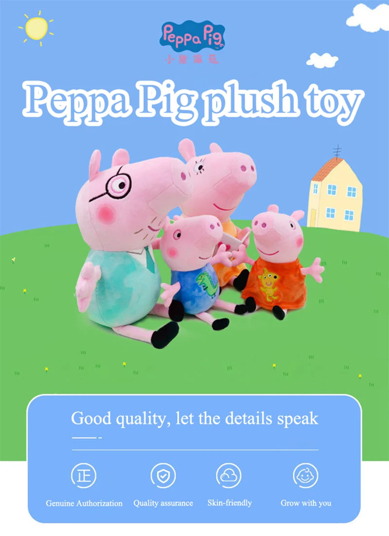 30cm Peppa Pig Plush Toys George Teddy Bear Mr Dinosaur Cute Cartoon Anime Figure Kawaii Stuffed Plush Toys Kids Christmas Gifts
