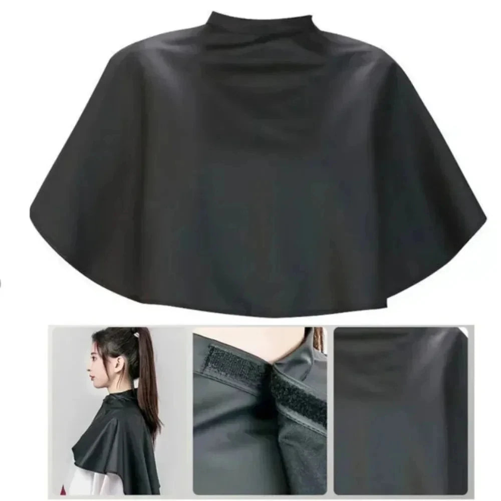 Professional Black Square Hair Cutting Cape – Hairdressing Salon Barber Gown Wrap for Hair Dye & Styling