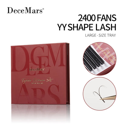 DeceMars Large Amount YY 3D 4D 5D 6D Large-size Tray Eyelash Extension for Makeup