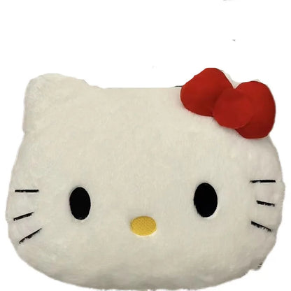 Anime Sanrio Hello Kitty Cute Cartoon Head Plush Pillow Sofa Bedside Cushion Car Cushion Nap Pillow Birthday Gifts for Girl