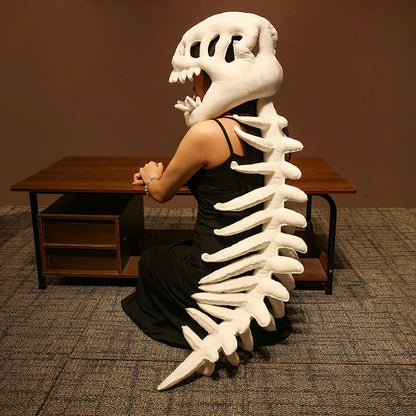 Realistic Dinosaur Skeleton Costume Set Funny Headgear Cosply Dress up Clothing Plush Toys Creative Gifts