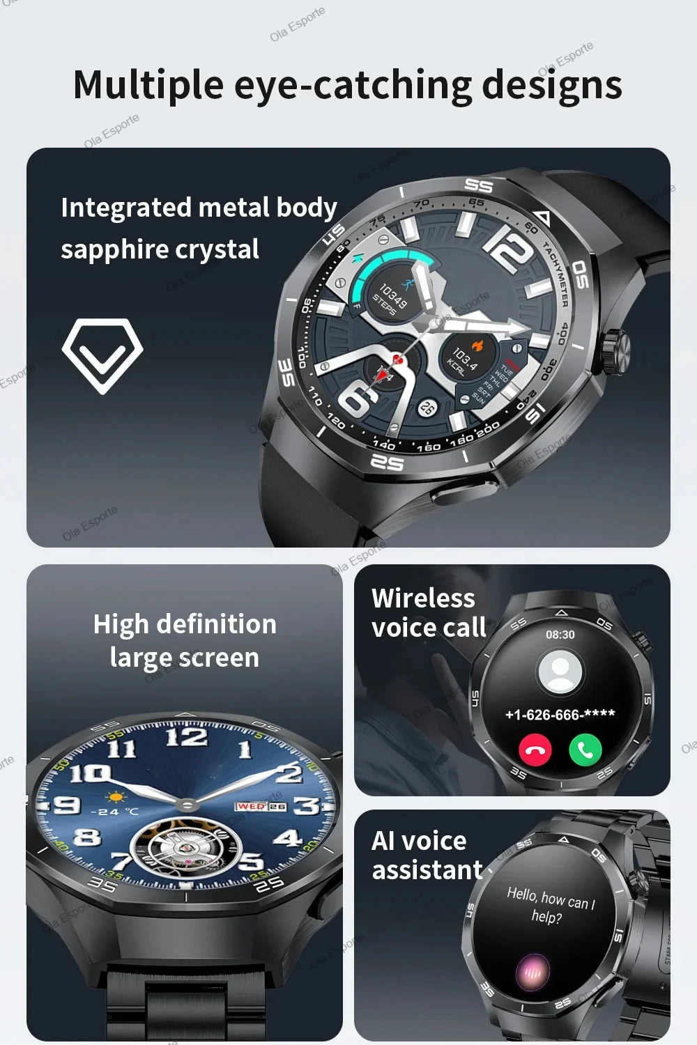 Watch 5 Pro GPS NFC Smart Watch Men 360*360 AMOLED Screen Heart rate Monitor Bluetooth Calls IP68 Waterproof Man Smartwatch 2025