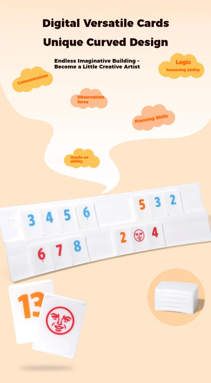 M/L/XL Digital Game Set, Travel Rummy, Mahjong, Rummybrix, Number Game Cards - Adult Leisure Party Board Game Travel Game