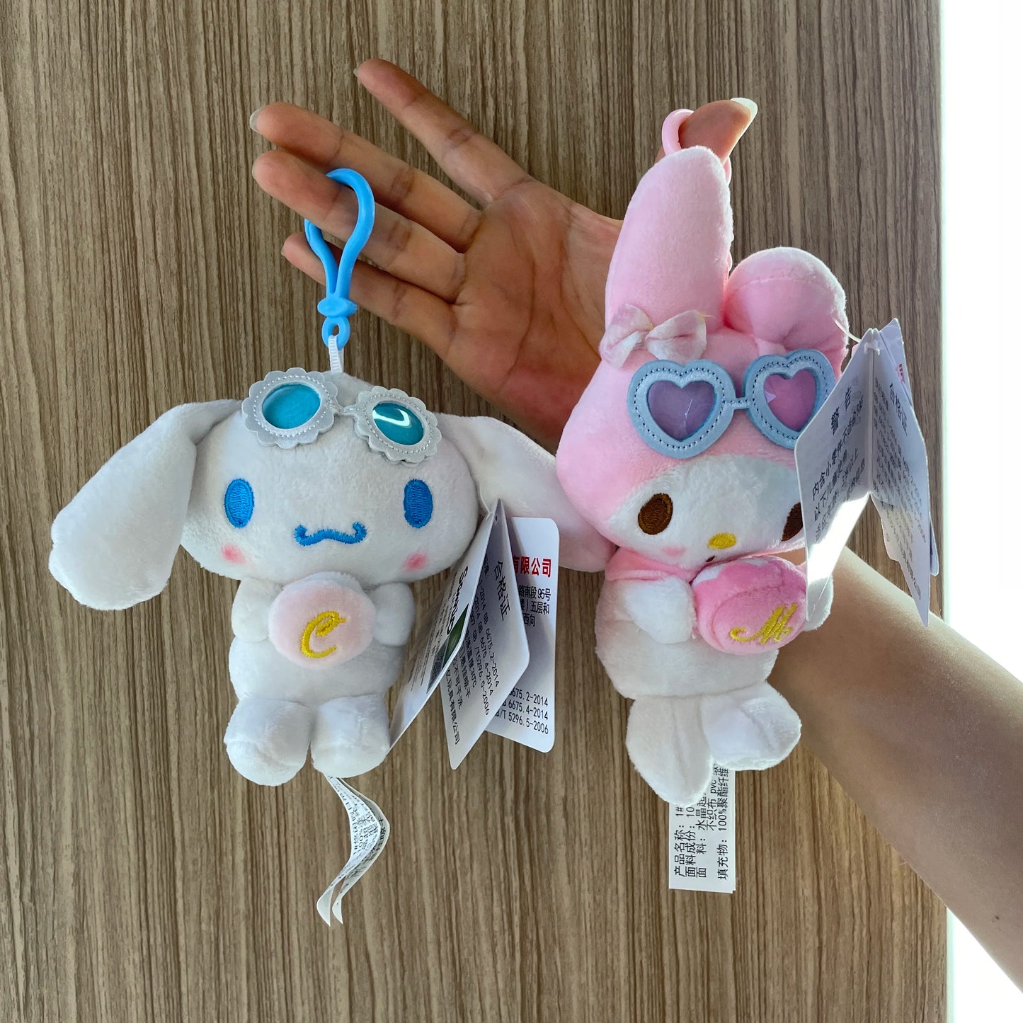 Genuine Sanrio Hangyodon Melody Kuromi Pendant Plush Toys Small Charms Sayuri Model Doll Stuffed Toys Girls Boys Birthday Gifts