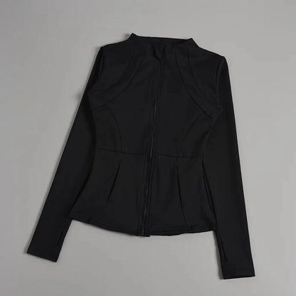 New yoga clothes for women, long sleeved running, fitness, slimming, versatile yoga jackets, training sports tops, jackets