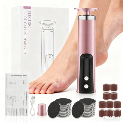 Electric Foot Callus Remover 2-in-1 - Rechargeable Wireless Powerful Nail File, Dead Skin Removal Pedicure Tool