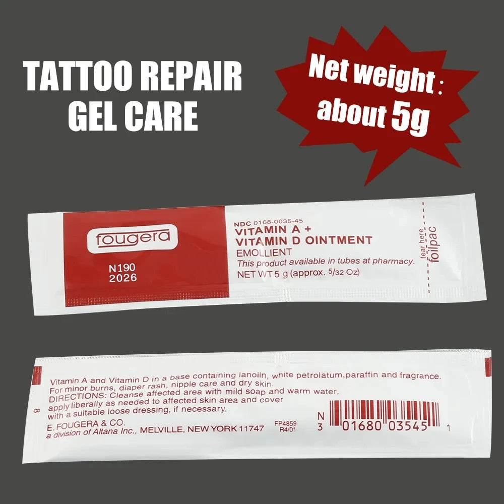 20/30/50/100pcs Tattoo Aftercare Cream Fougera Vitamin Ointment Tattoo Care Supplies Recovery Cream Vitamin A&D Repairing Cream