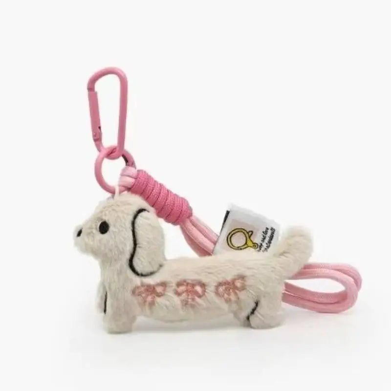 Cartoon Animal Dog Dachshund Plush Keychain Puppy Stuffed Keyring Cute Key Holder Pendant Bag Hanging Decoration Gift