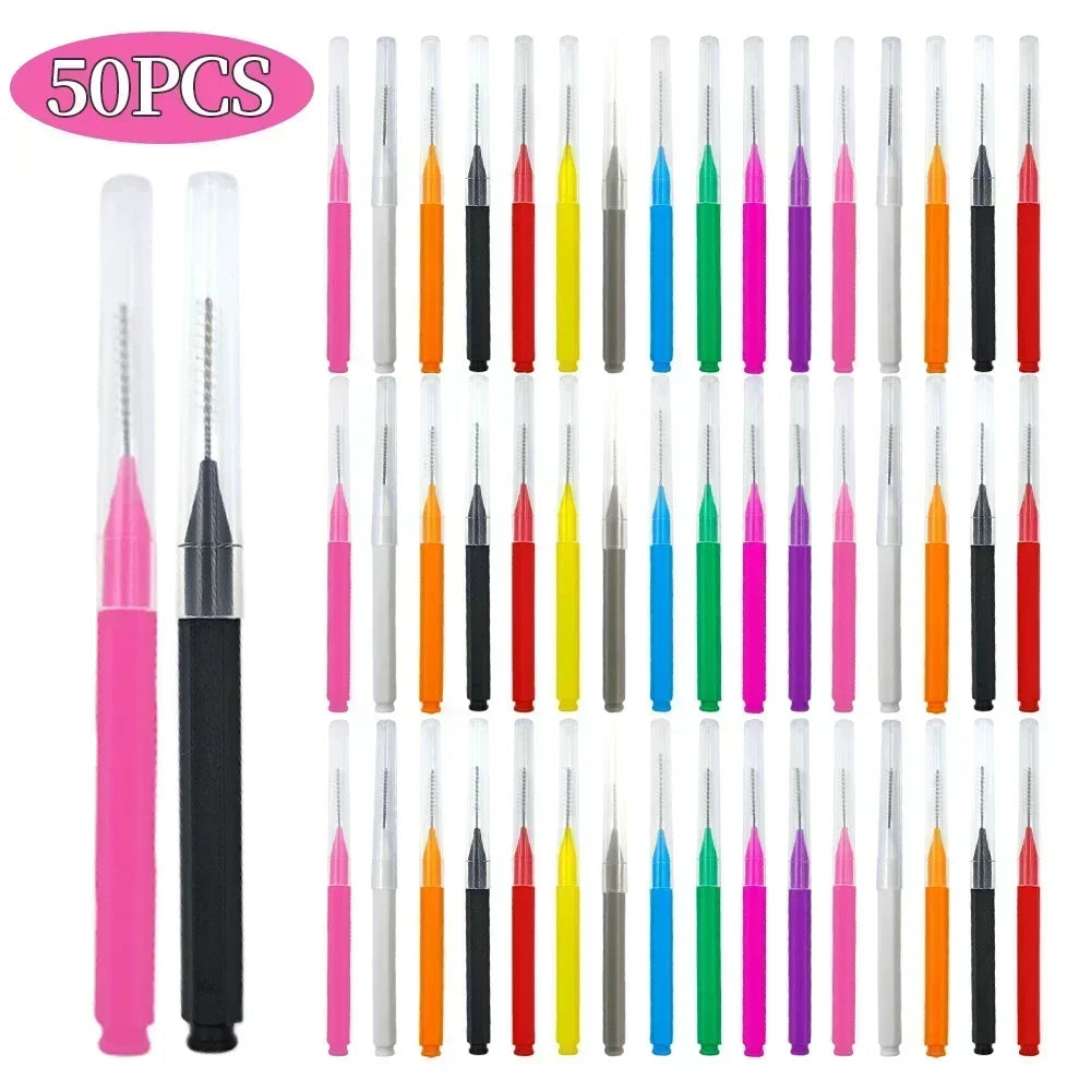 5/10/50PCS Mini Eyebrow Brush Brow Perm Brush Disposable Brow Lifting Brushes Bendable Micro Eyelash Brush Applicators Tools