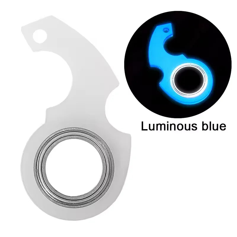 Rotate Fidget Spinner Keychain Metal Idget Toy Kid Stress Relief Spinner Keyring Fidget Ring Relieve Anxiety Boredom Party Gift