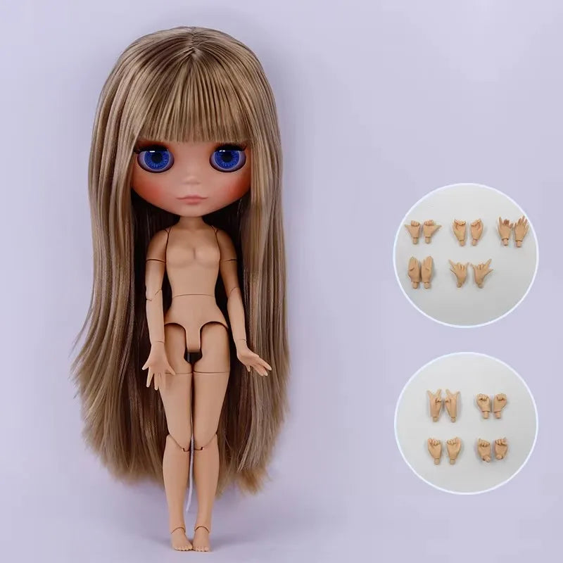 ICY DBS Blyth Doll Tan Skin Matte Face With Eyebrows Special Price 1/6 BJD JOINT body Neo Christmas Gift Anime