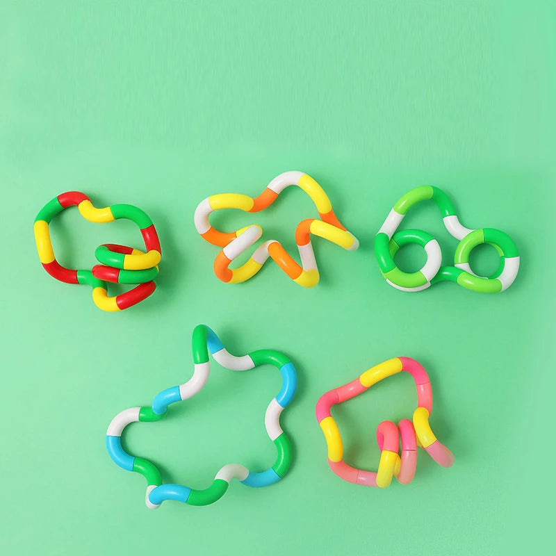 1/3/5Pcs Fun and Educational Twist Music Puzzle Toys for Kids-Vent Deformation Rope Knot Pressure Adult Stress Relief Toys