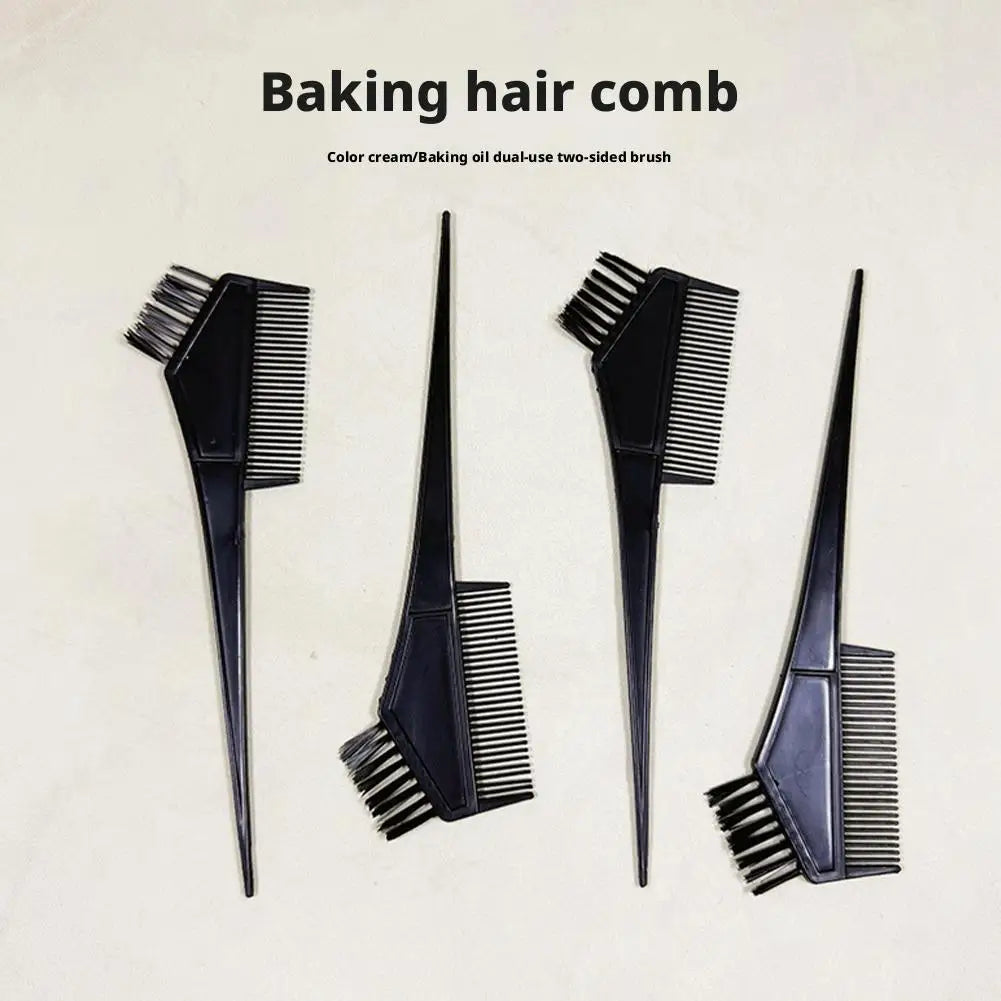 4Pcs Home Salon Hair Dyeing Brush Set Hair Dyeing Cream Bowl Coloring Brush Comb Kits Hair Tint Applicator Barber Styling Tool