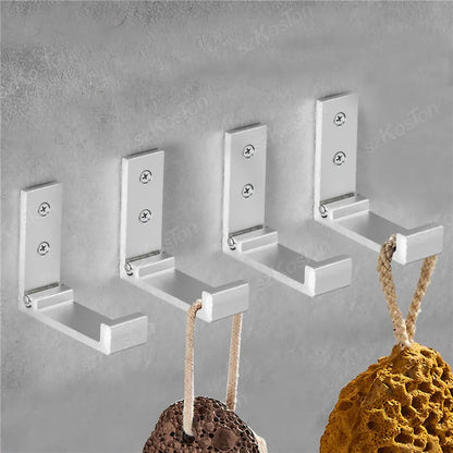 1/5/50pcs Folding Hooks Wall Door Clothes Hooks Aluminum Alloy Rustproof Wall Hanger Clothes Coat Towel Coat Hooks