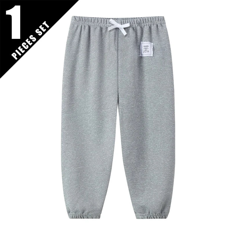 Children's Multi-color Seasonal Casual Sports Pants For Boys And Girls Autumn Solid Color Fashion Loose Haren Pants Sweatpants