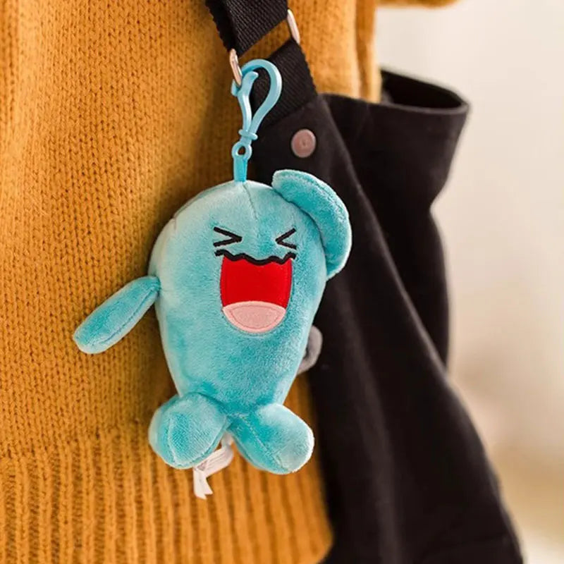 Anime Pokemon Pikachu Mew Psyduck Squirtle Bulbasaur Kawaii Stuffed Plush Toys School Bag Backpack Pendant Doll Keychain Gift