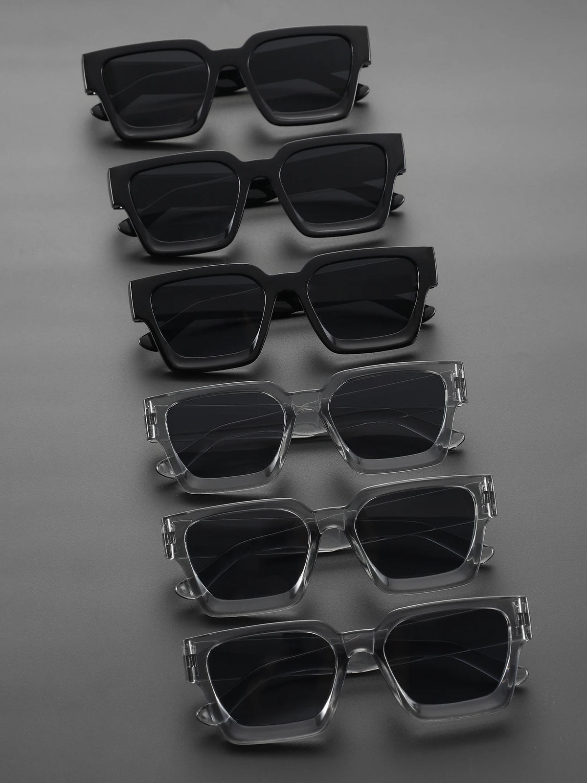 1/2 PC S Classic Fashion Square Plastic Frame Women Sunglasses For Men Daily Life Shades Eyewear Accessories.