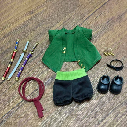 Doll labubu Clothes Accessories Luffy Choba Roronoa Zoro Doll Set Mini Plush Doll Clothing Fashion Doll Accessories Decoration