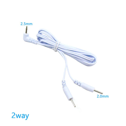 3.5mm Plug Electrode Wires Cable for WireUnit Massager Machine 2Pins & 4Pins Head Electrode Pads Compatible with Various Models