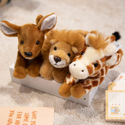 Hot Sale 22cm Mini Stuffed Forest Animals Bulk Jungle Animal Lovely Toys Lion Tiger Fox Deer Zebra Plush for Birthday Gift