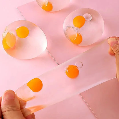 Yolk Balls for Kids Splat Ball Squishy Clear Egg Yolk Fun Squeeze Toy Anxiety Reducer for Kids Adults Birthday Party Favors