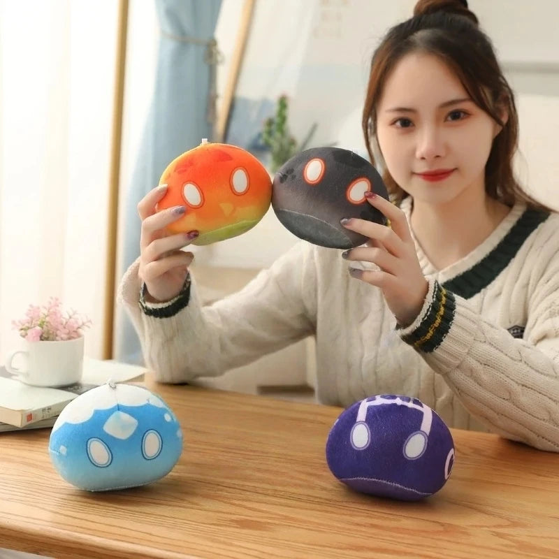 10cm Genshin Slime Plush Pendant Toys Genshin Impact Stuffed Pillow Cute Anime Game Original God Cosplay Fans for Kid Gift