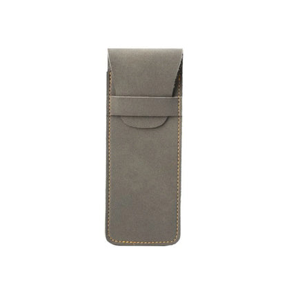 Vintage Frosted PU Leather Flap Pen Case High-end Fountain Pen Protective Sleeve Large Capacity Double Set of Pen Case