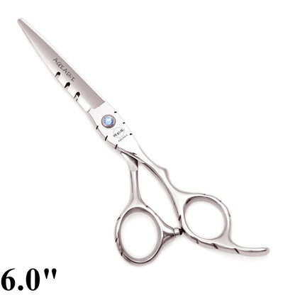 Professional Hairdressing Scissors 5.5" 6" AQIABI Japan Stainless Thinning Scissors Barber Shop Hair Cutting Scissors Red A1010