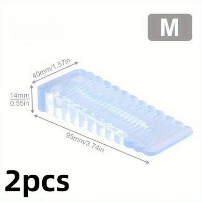 2pcs transparent rubber door suction non-slip wedge-shaped hardware anti-collision door stopper/door top/door stopper/stopper