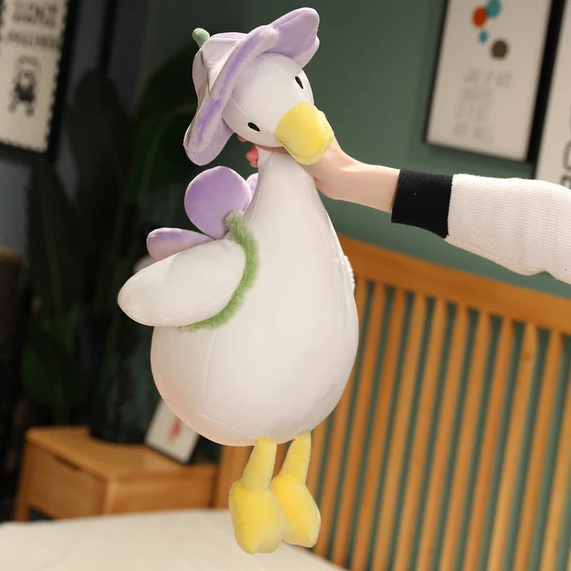 Lovely Duck Doll Flower Duck Plush Toy Stuffed Animal Plush Toy Best Gift Kawaii Plushie Toy Simulation Funny Doll