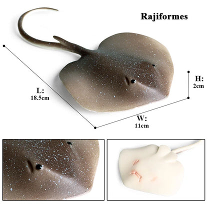 Oenux Sea Life Animals Ray Devilray Mantaray Model Action Figures Figurines Ocean Marine Aquarium Education Kids Toy Gift