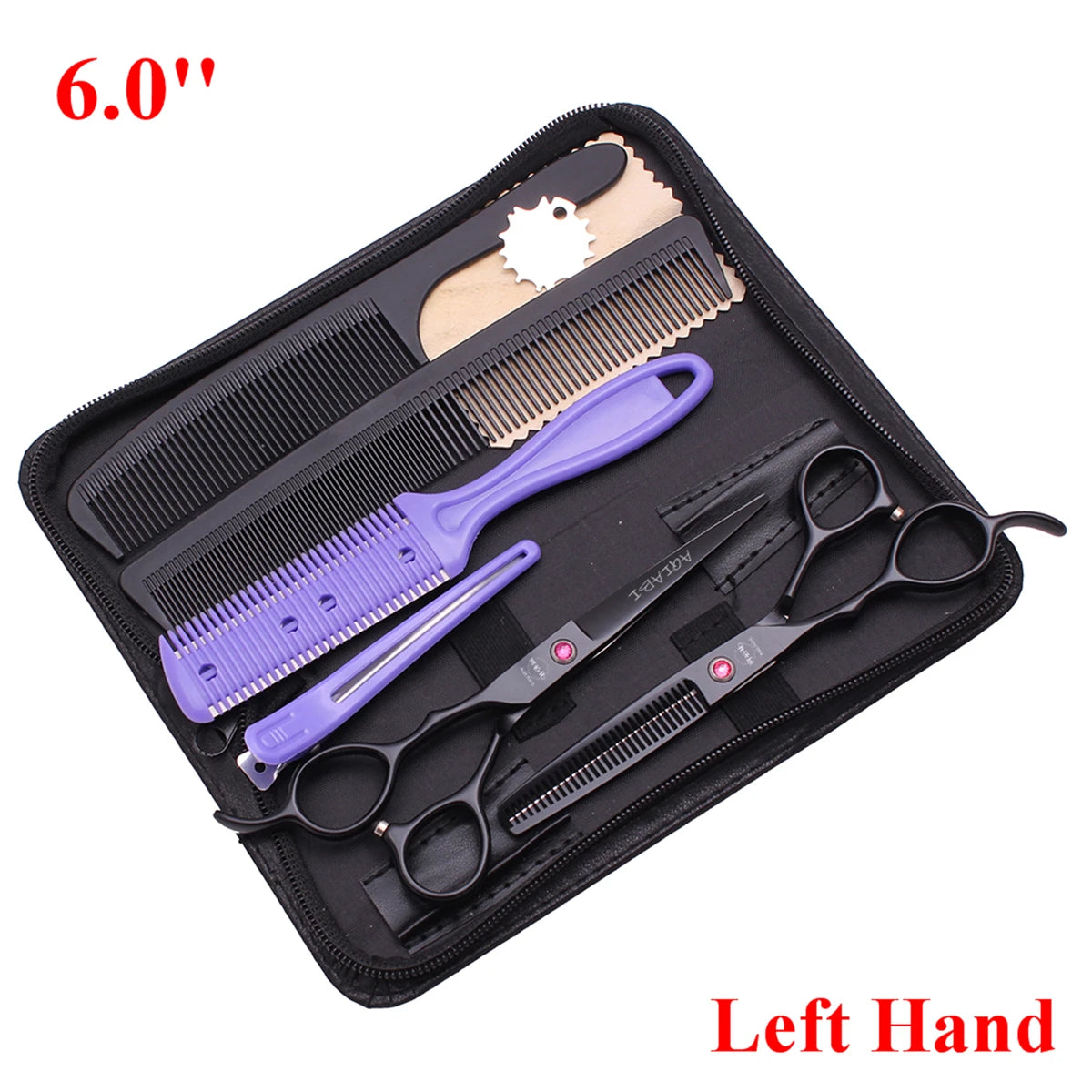 6.0'' Left Hand Professional Hairdressing Hair Scissors Cutting Shears Thinning Salon Barber Home Japan Steel Dropshipping A8001