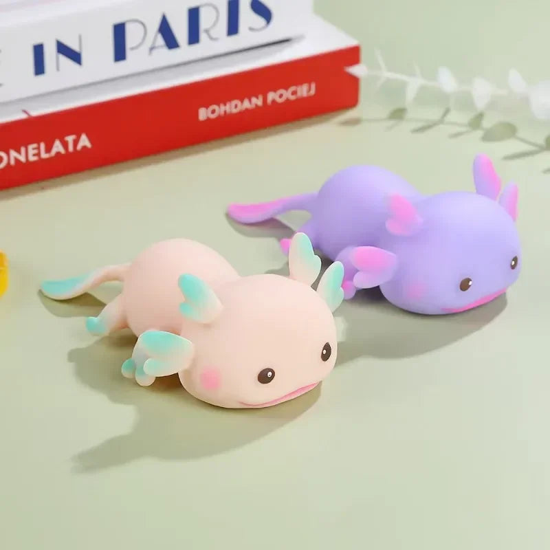 Axolotl Squeeze Ball Cute Fish Relax Cartoon Antistress Squishy Stress Relief Slow Rising For Adult Kids Stretch Toys