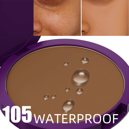5 Colors Matte Full Coverage Pressed Powder Foundation 24H Fresh Wear Matte Weightless Finishing Powder Cosmetic Face Makeup